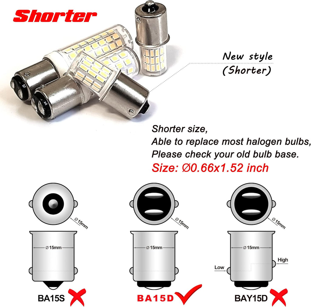 Bombillas LED BA15D de 12V para Luz Interior de RV Caravana, 1076 1...