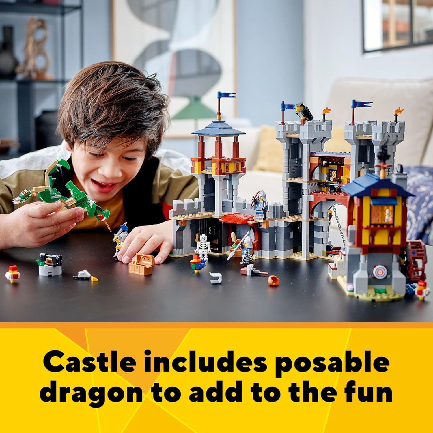 LEGO Creator 3 en 1 - Juguete de castillo medieval que se transform...