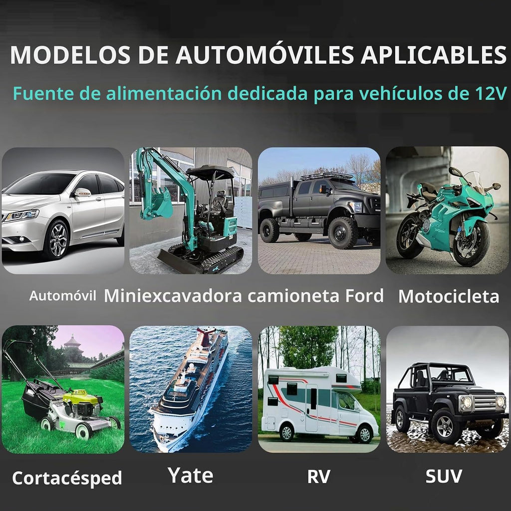 VisualPower Arrancador portátil, arranque de motocicleta de pico de...