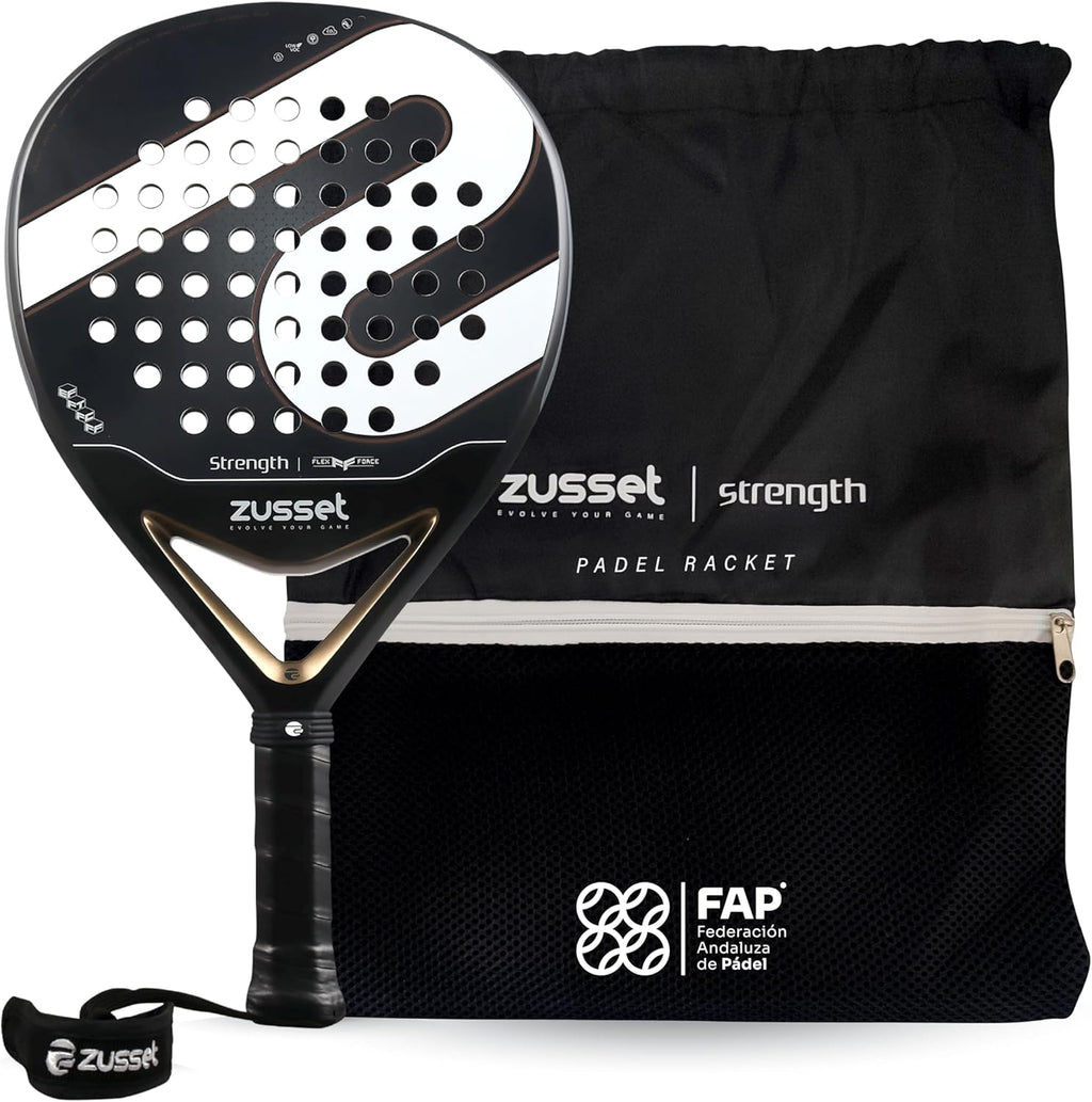 ZUSSET Pala de Padel Strength 2025 | Pala de Padel de forma redonda...
