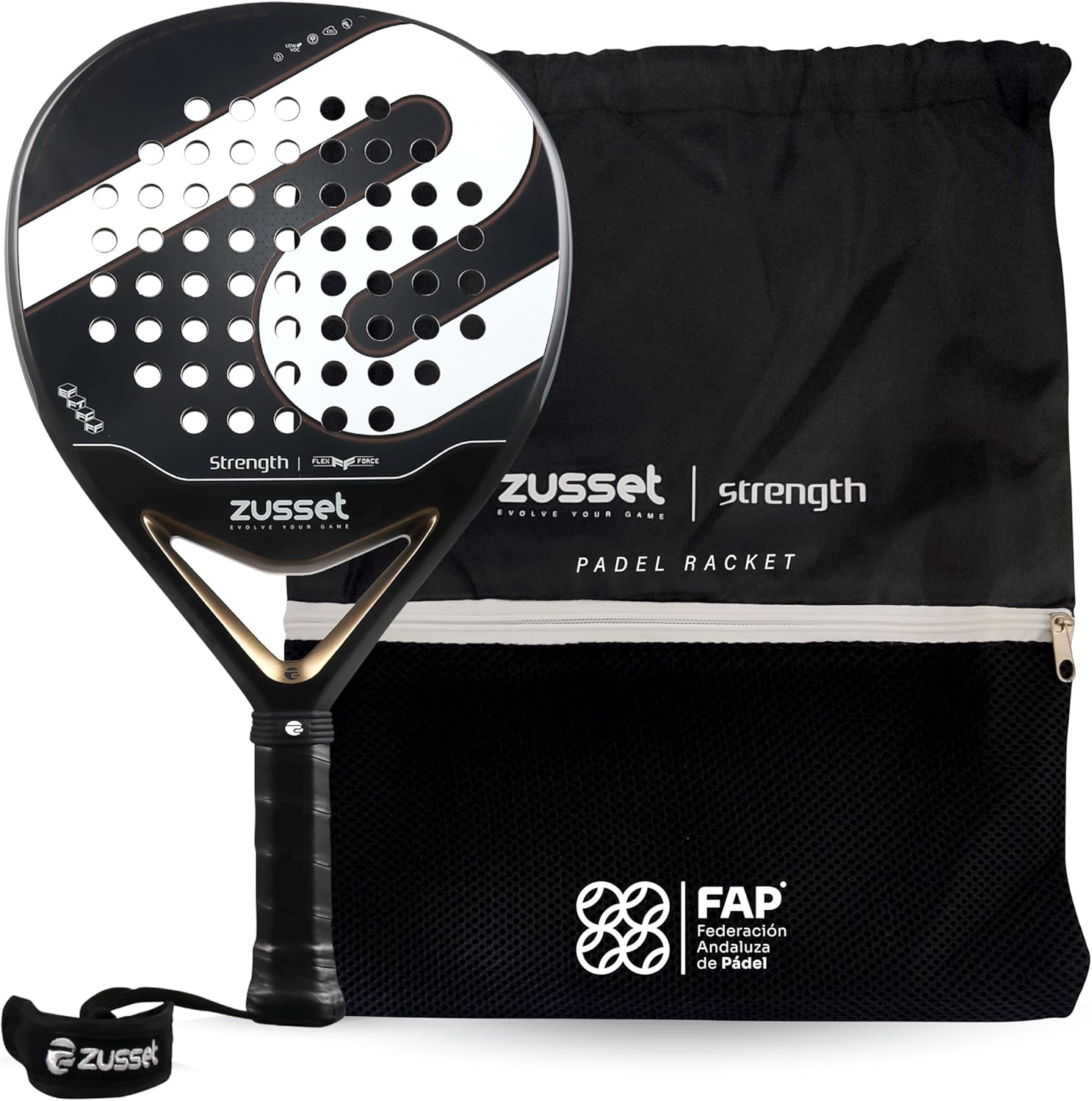 ZUSSET Pala de Padel Strength 2025 | Pala de Padel de forma redonda...