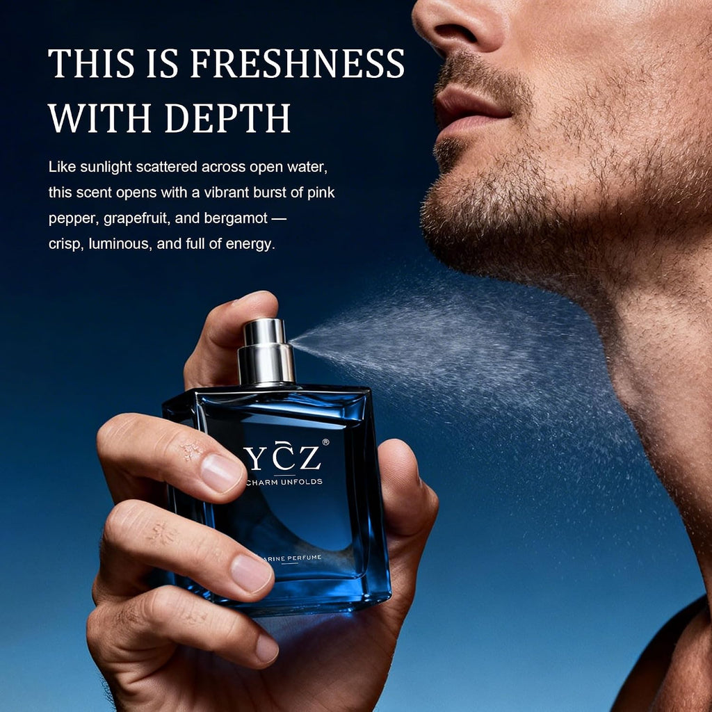 Ycz Charm Unfolds Perfume Marino para Hombres, 1.7 oz. Colonia Eau...