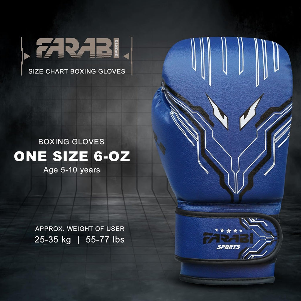 Farabi Sports Guantes de boxeo para niños y niñas, guantes de kickb...