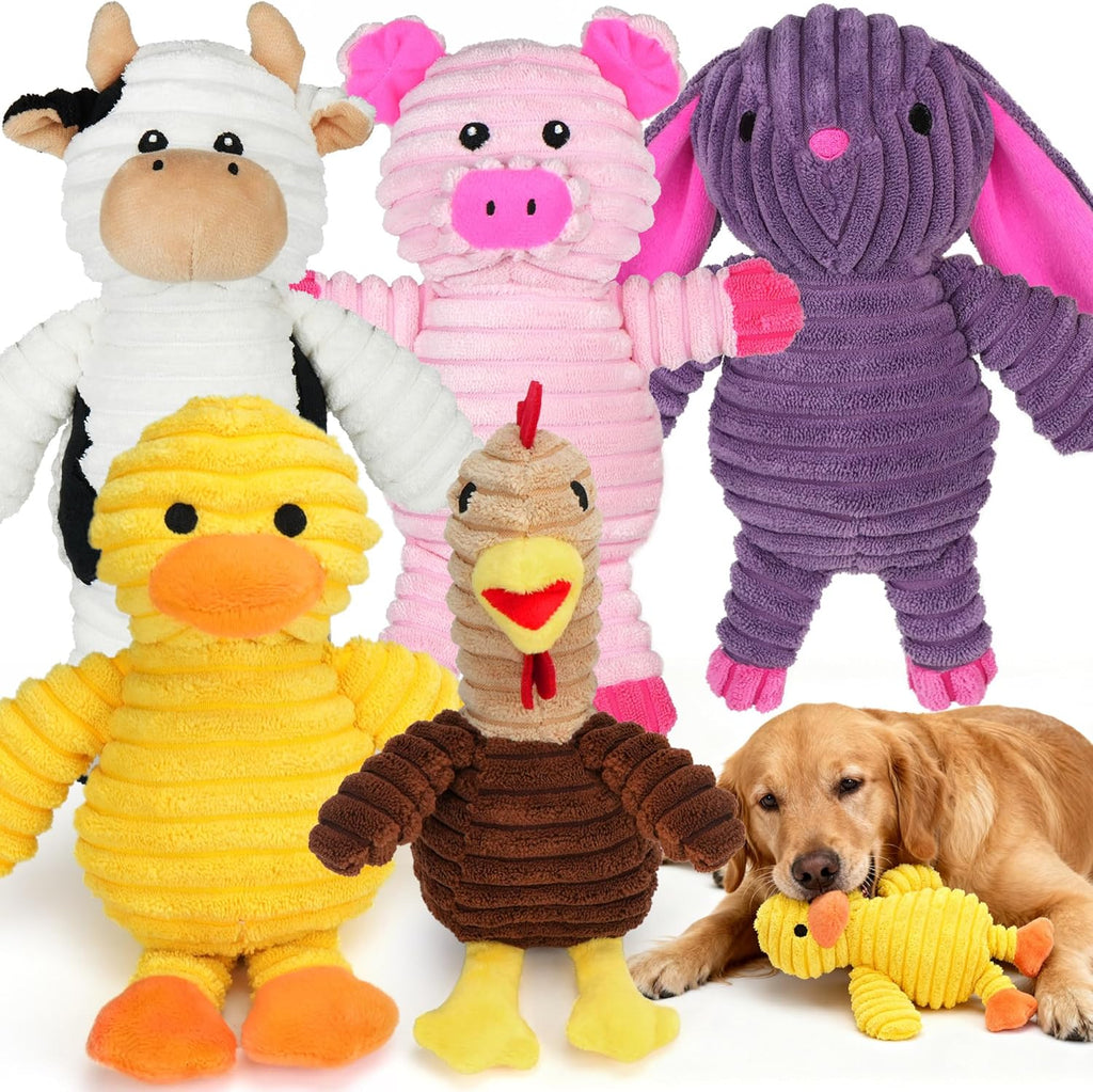 Prime Pets Juguetes para perros, paquete de 5, juguetes chirriantes...
