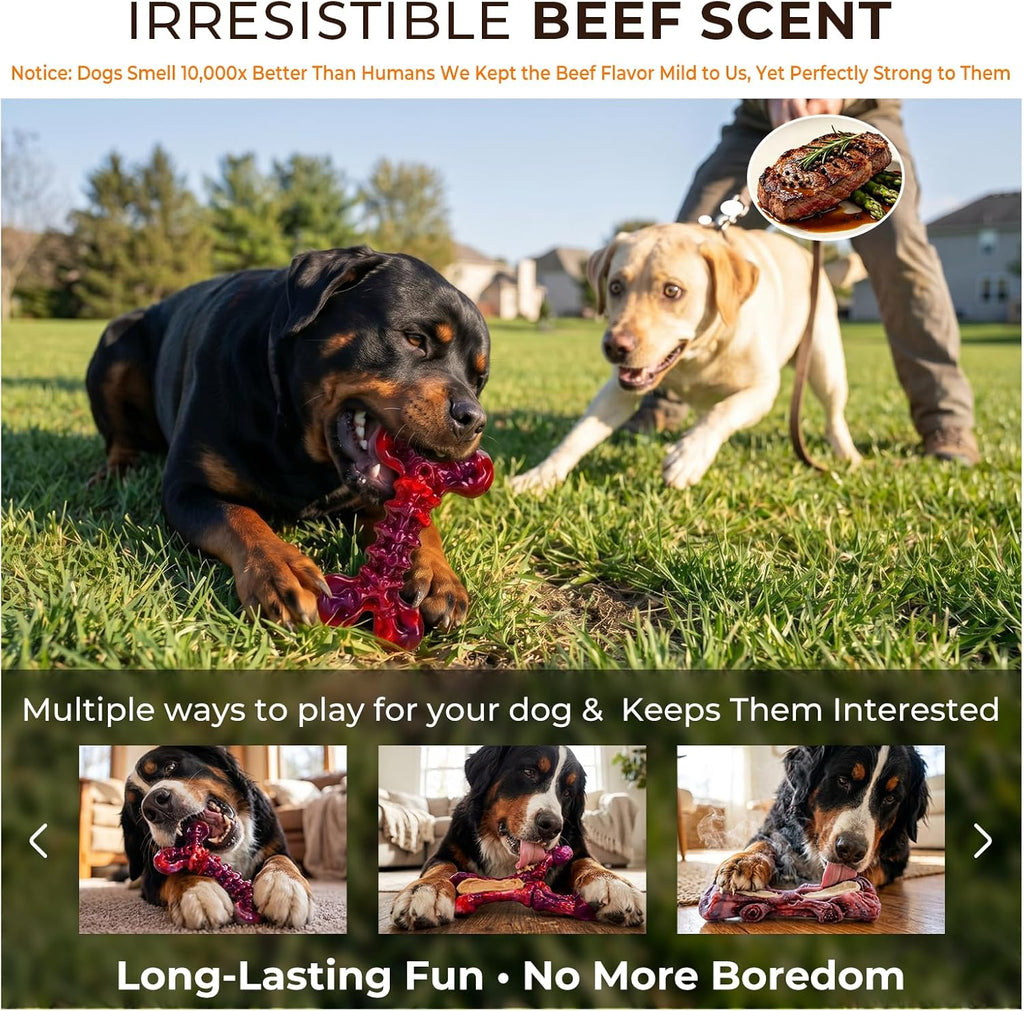 Kseroo - Juguetes indestructibles para perros que mastican agresiva...