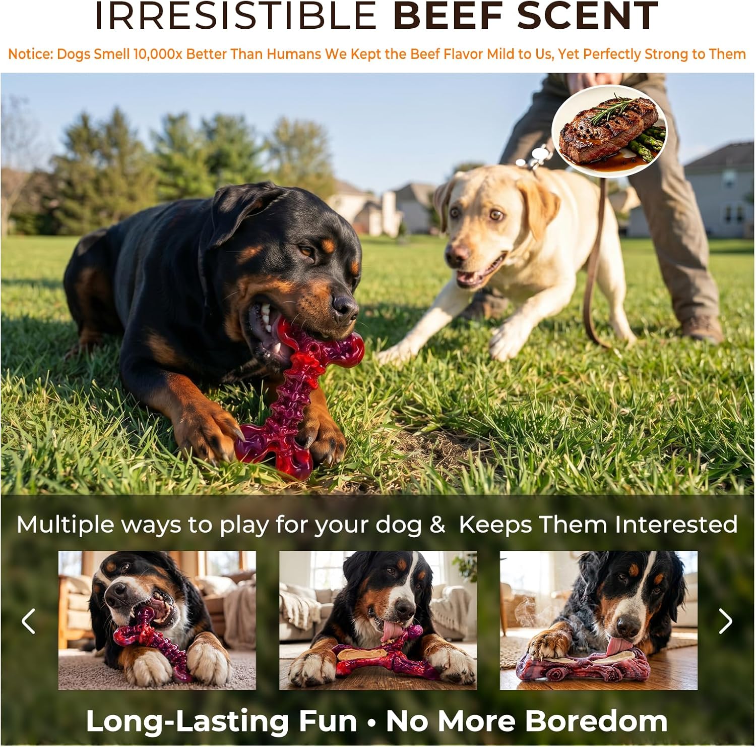 Kseroo - Juguetes indestructibles para perros que mastican agresiva...