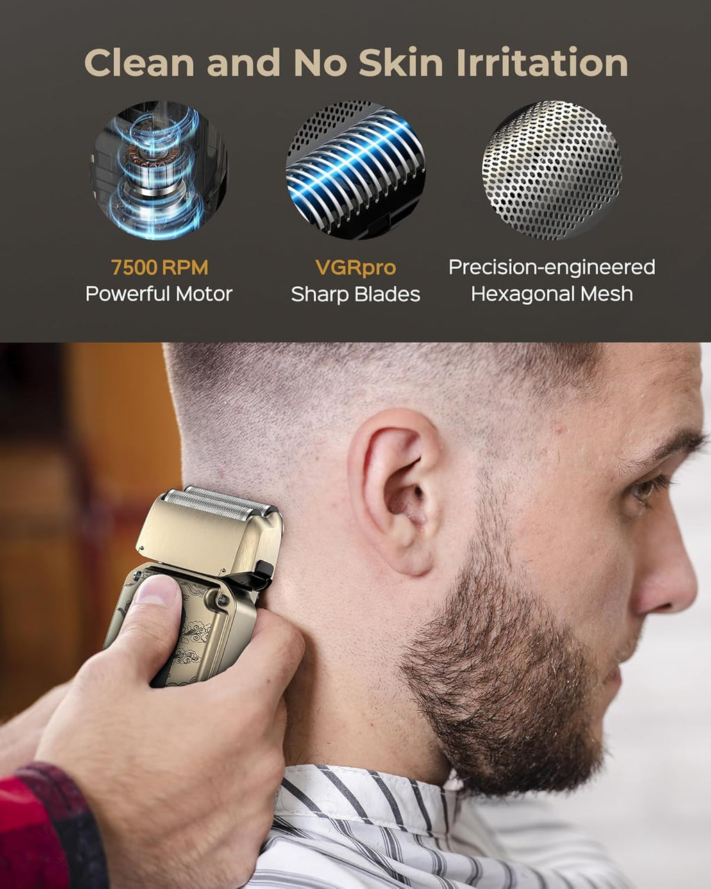 Vgrpro - Juego de cortapelos y recortadores para hombres profesiona...
