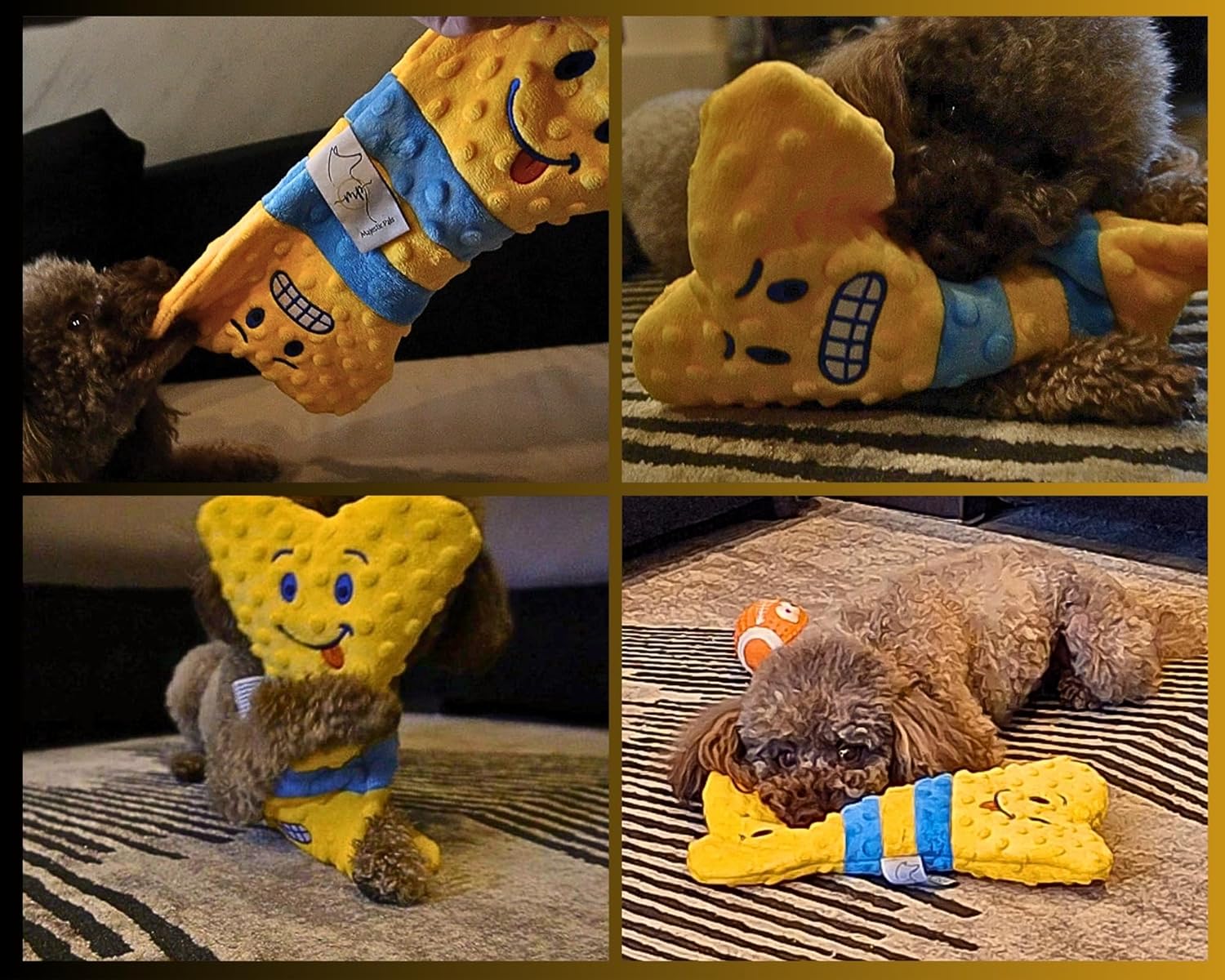 Juguete chirriante para perros, juguete de peluche para perros de r...