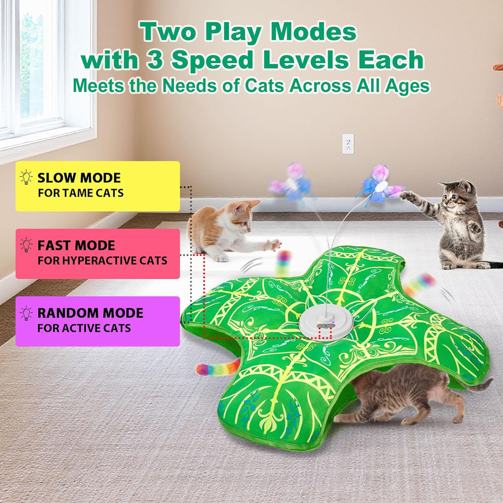 Qraxond Juguetes interactivos para gatos de interior, [Nuevamente a...