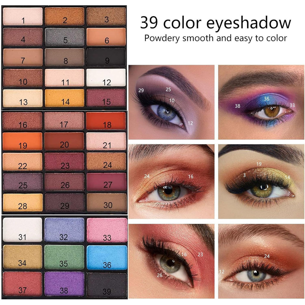 MISS ROSE M - Kit de maquillaje profesional de 58 colores para muje...