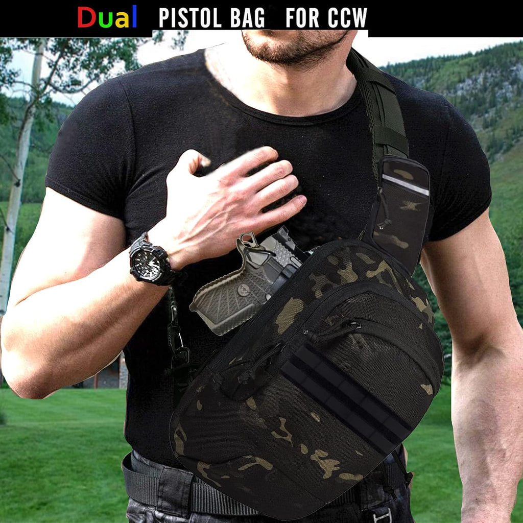 LarKoo Mochila táctica para el pecho de la honda EDC Mochila univer...