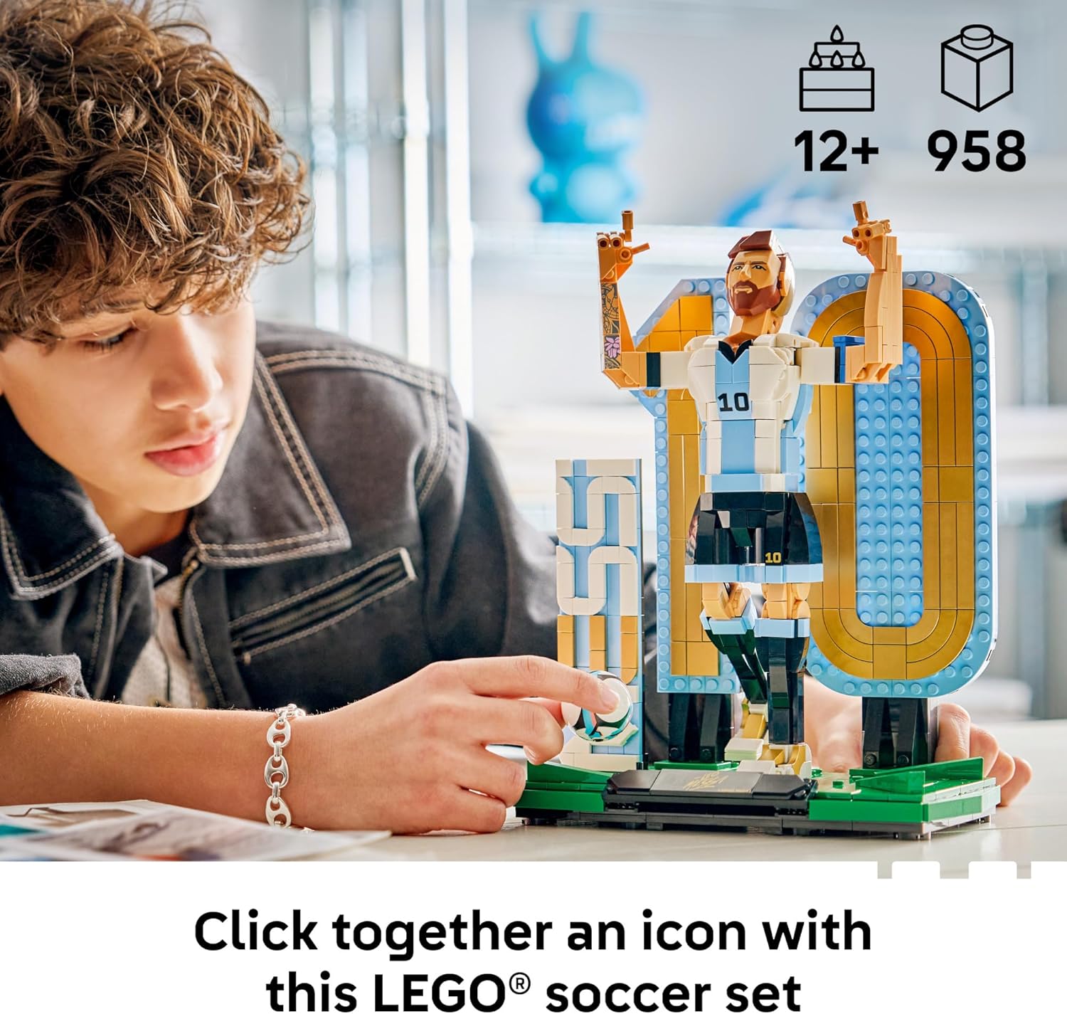 LEGO Editions Lionel Messi - Juego de coleccionista, juguete de con...