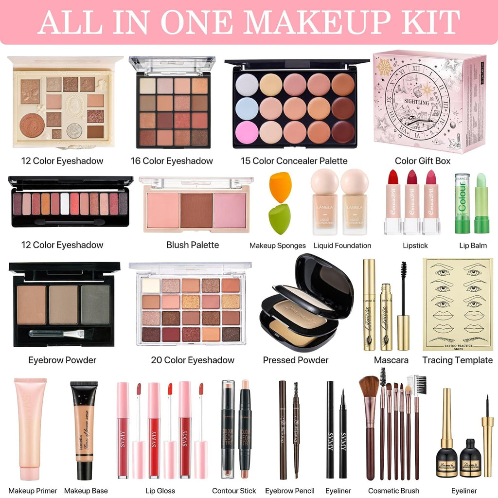 Kit de maquillaje todo en uno para mujeres, kit completo de maquill...