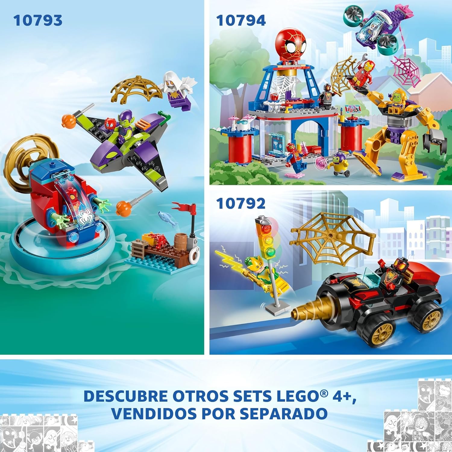 LEGO Marvel Team Spidey Web Spinner - Juguete de construcción de cu...