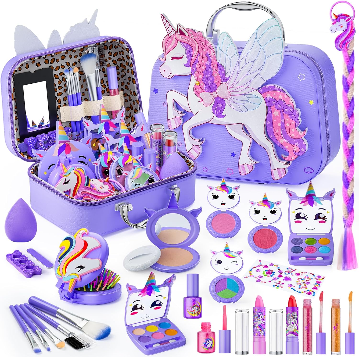 Beayuck Kit de maquillaje para niñas \u2013 Kit de maquillaje para...