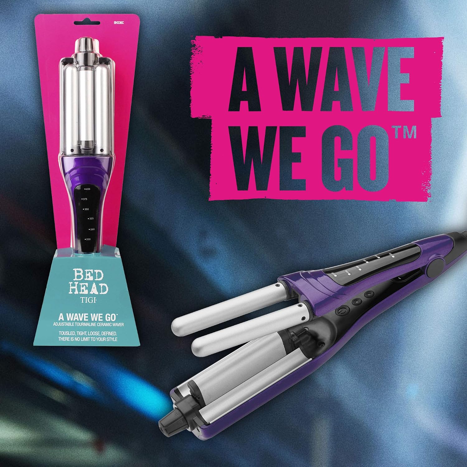 Rizador para ondas profundas Bed Head BH336 C, una ola ajustable, P...