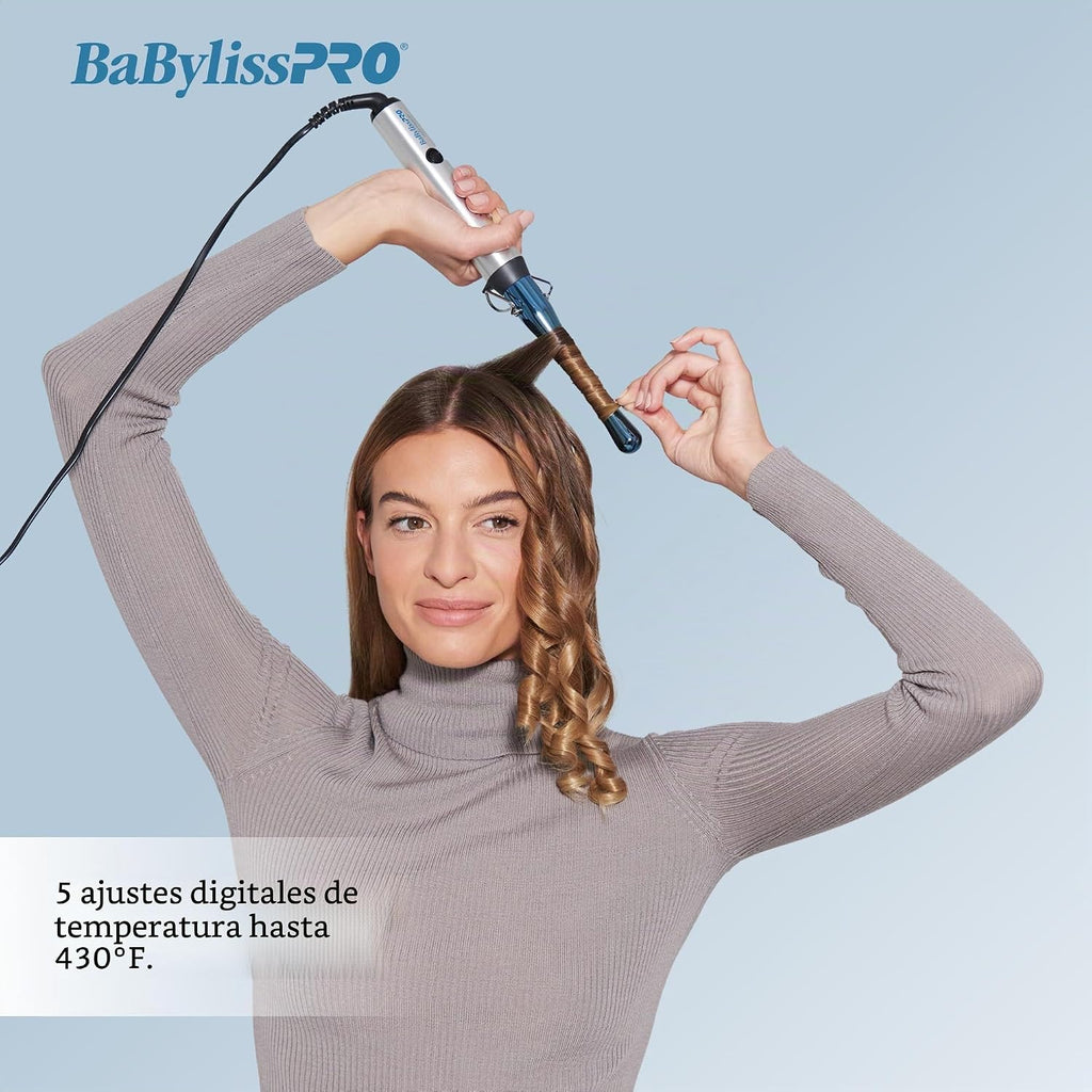 Rizador profesional BabylissPRO Nano Titanium para todo tipo de cab...