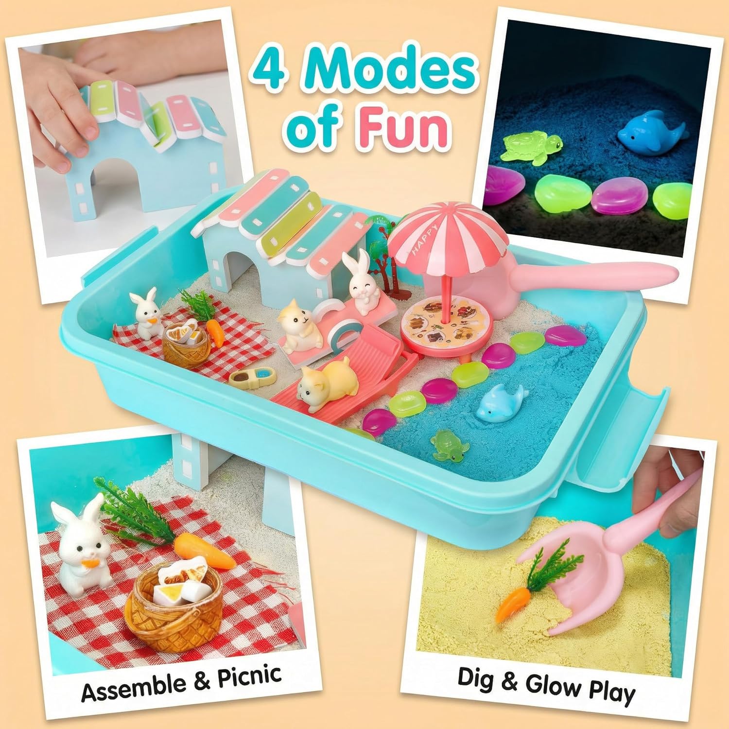 Carolart Cubo sensorial para mascotas, hábitat de hámster y conejo,...