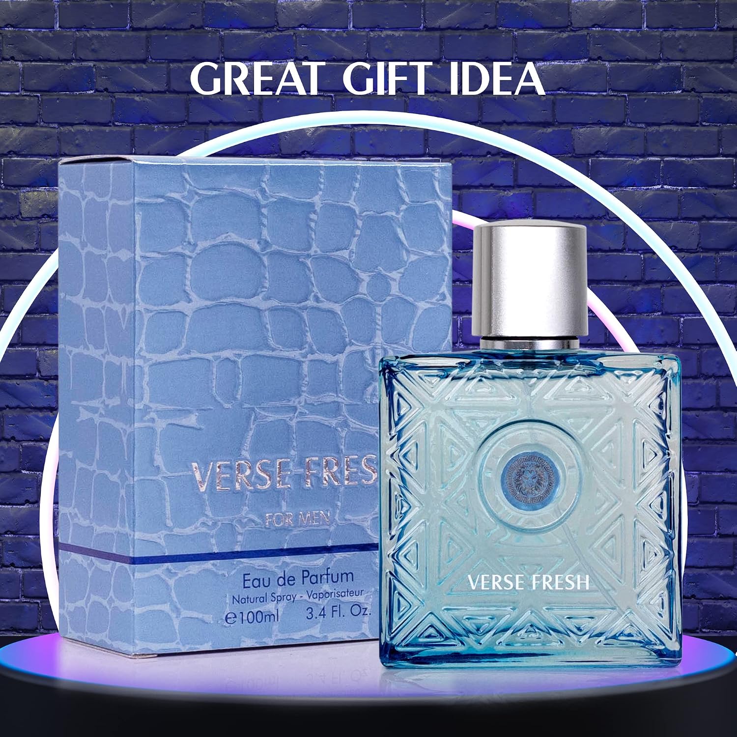 NovoGlow Verse Fresh - Eau de Parfum en espray para hombres de 3.4...