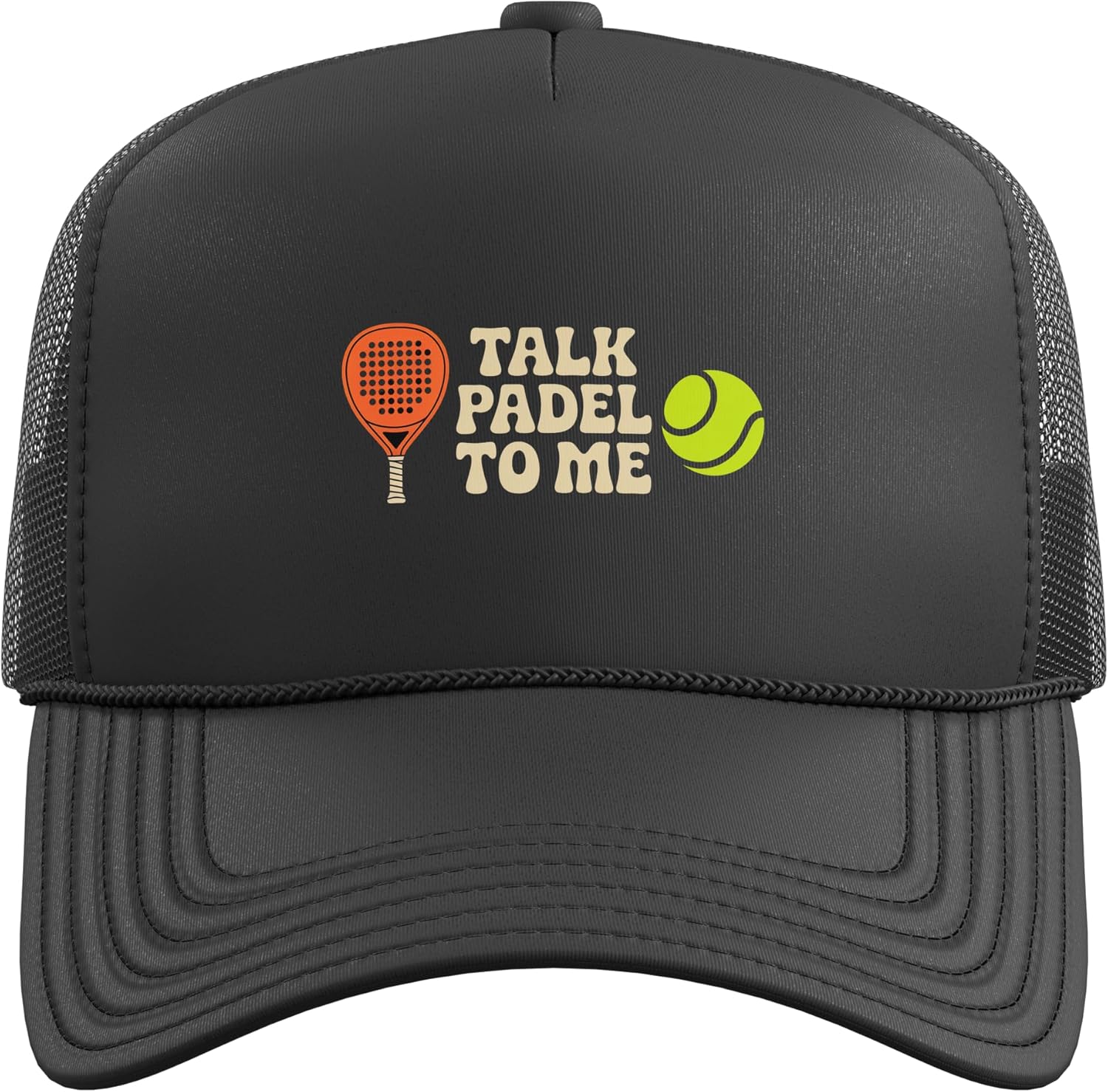 Padel Tennis Retro Design \u2013 Talk Padel to Me Gorra Trucker con...