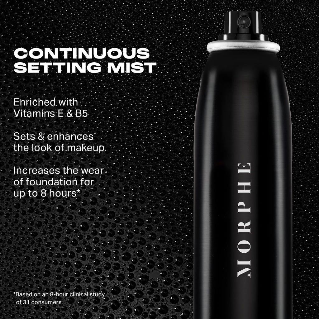 Morphe Continuous Setting Mist - Spray fijador de maquillaje microf...