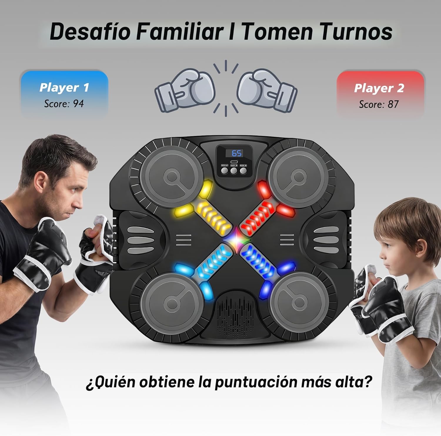 Máquina de boxeo de música juguetes deportivos para niños y adultos...