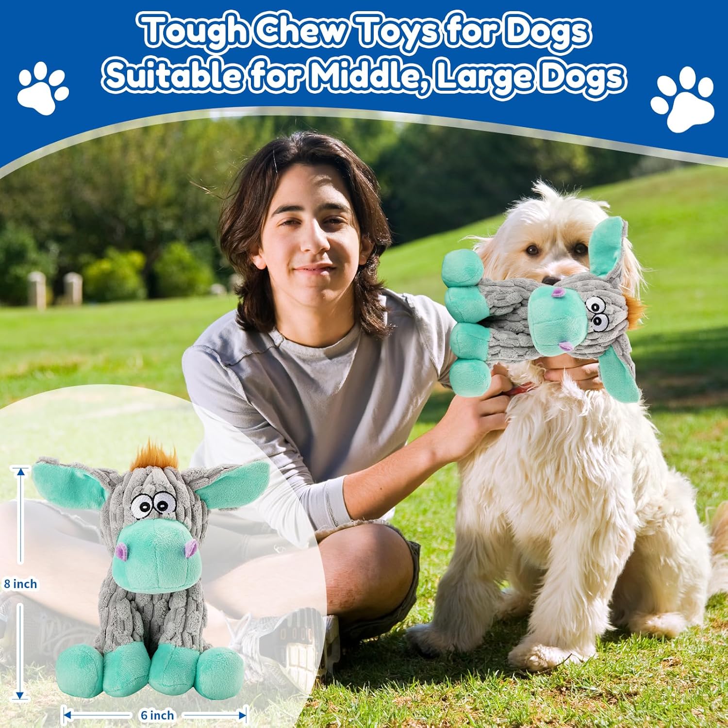 loncoldy Juguetes para perros, juguetes interactivos para perros, j...