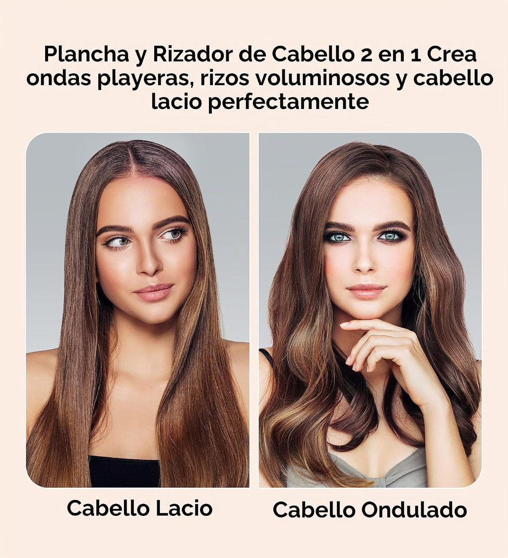 Plancha Alisadora de Pelo Plana de Terviiix - Cerámica y Turmalina...