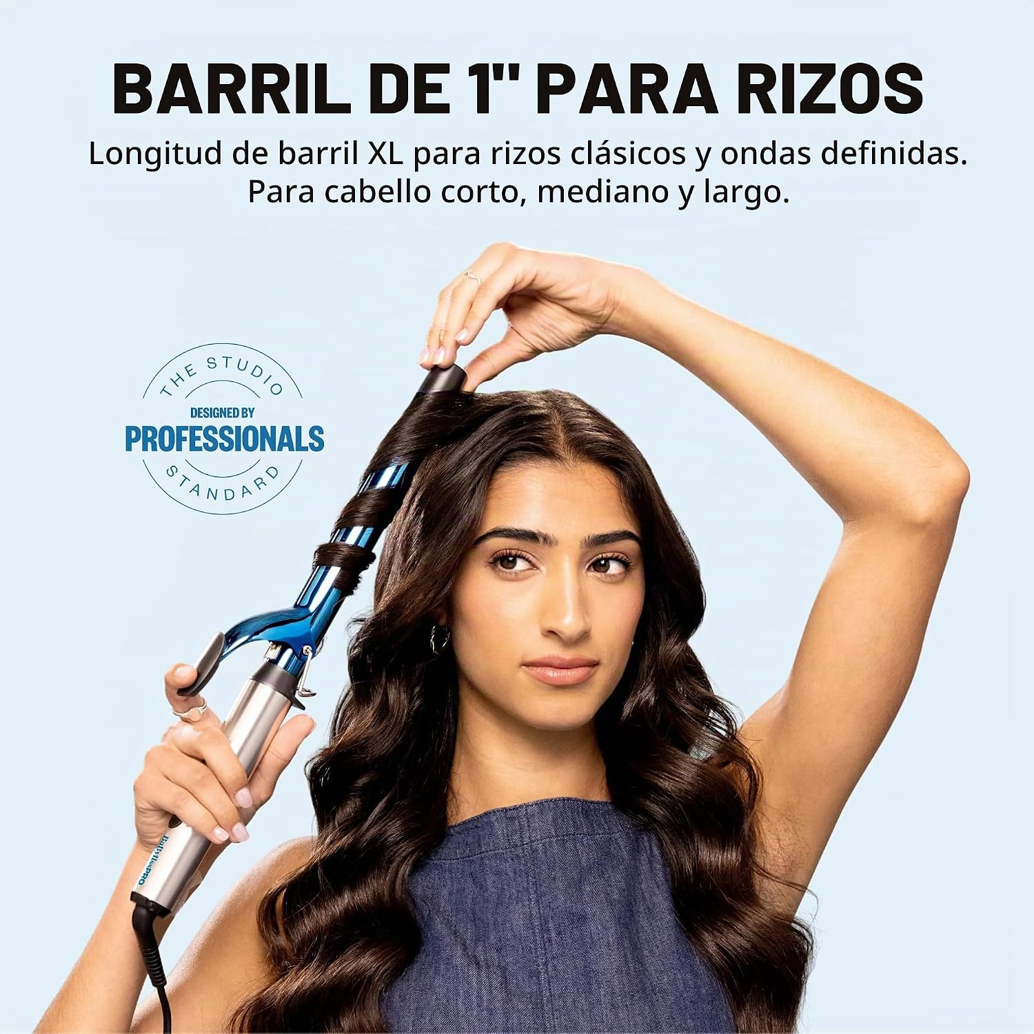 BabylissPRO Rizador profesional Nano Titanium con barril extendido\...
