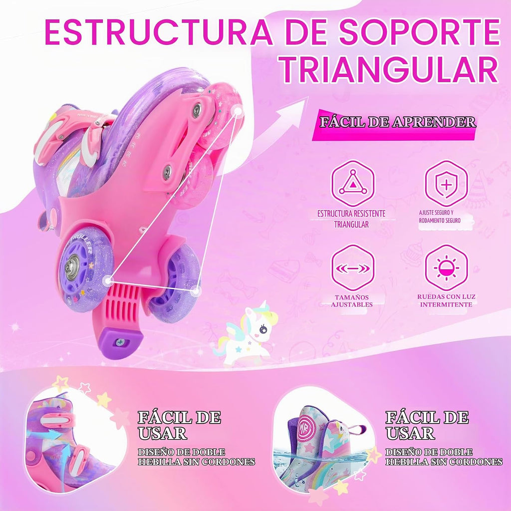 METROLLER Patines de equilibrio con ruedas ajustables para niños pe...