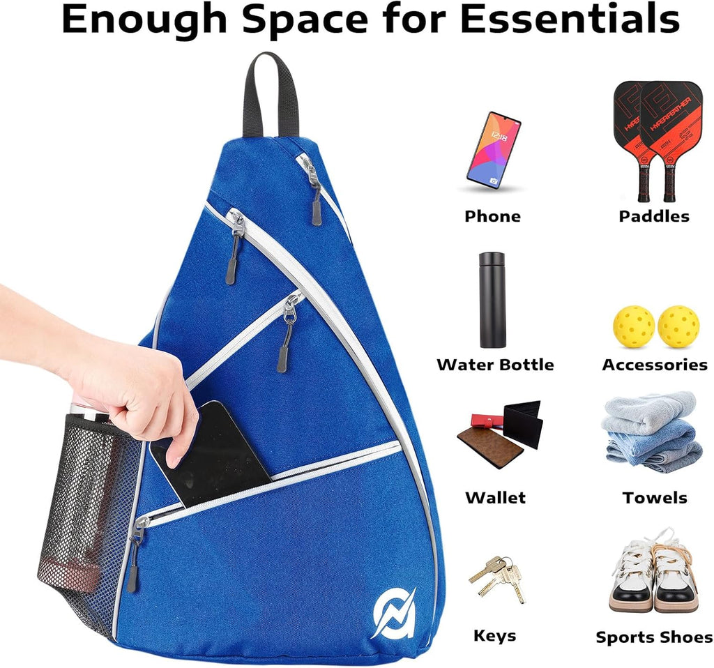 A11N SPORTS Bolsa de Pickleball, Bandolera Reversible con Correa Cr...