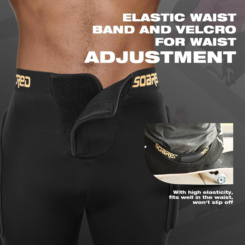 Soared - Shorts acolchados con protección 3D para cadera y glúteos...