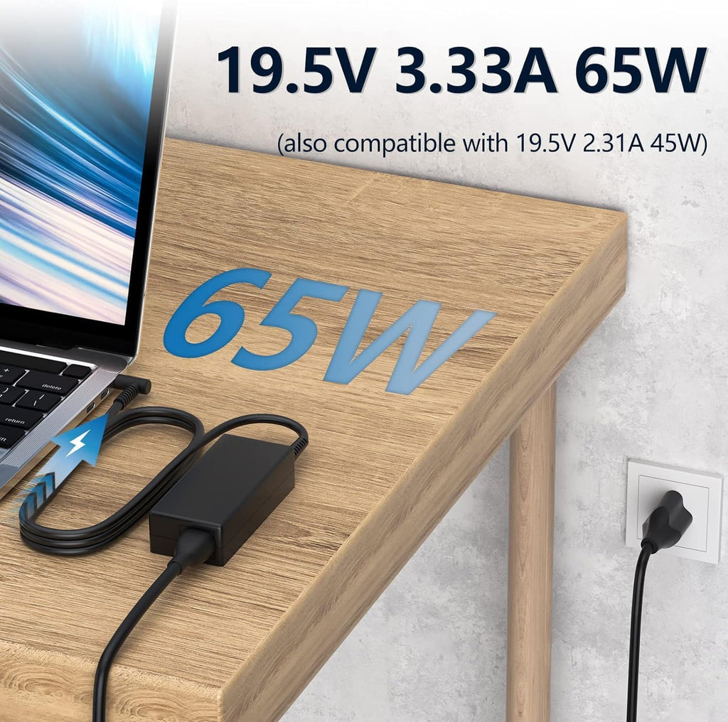 Sunshare Cargador de alimentación de CA de 65 W, compatible con por...