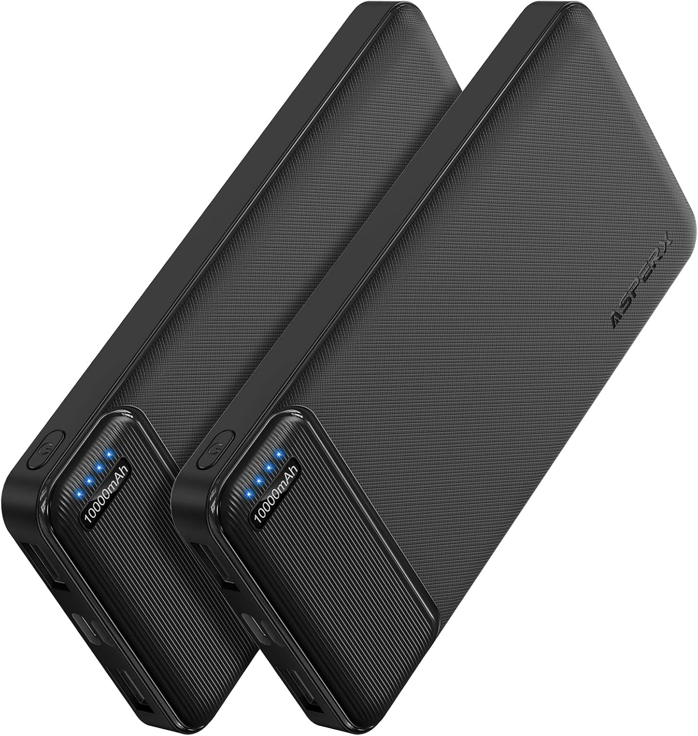 AsperX Paquete de 2 cargadores portátiles de salida USB C de 10000...