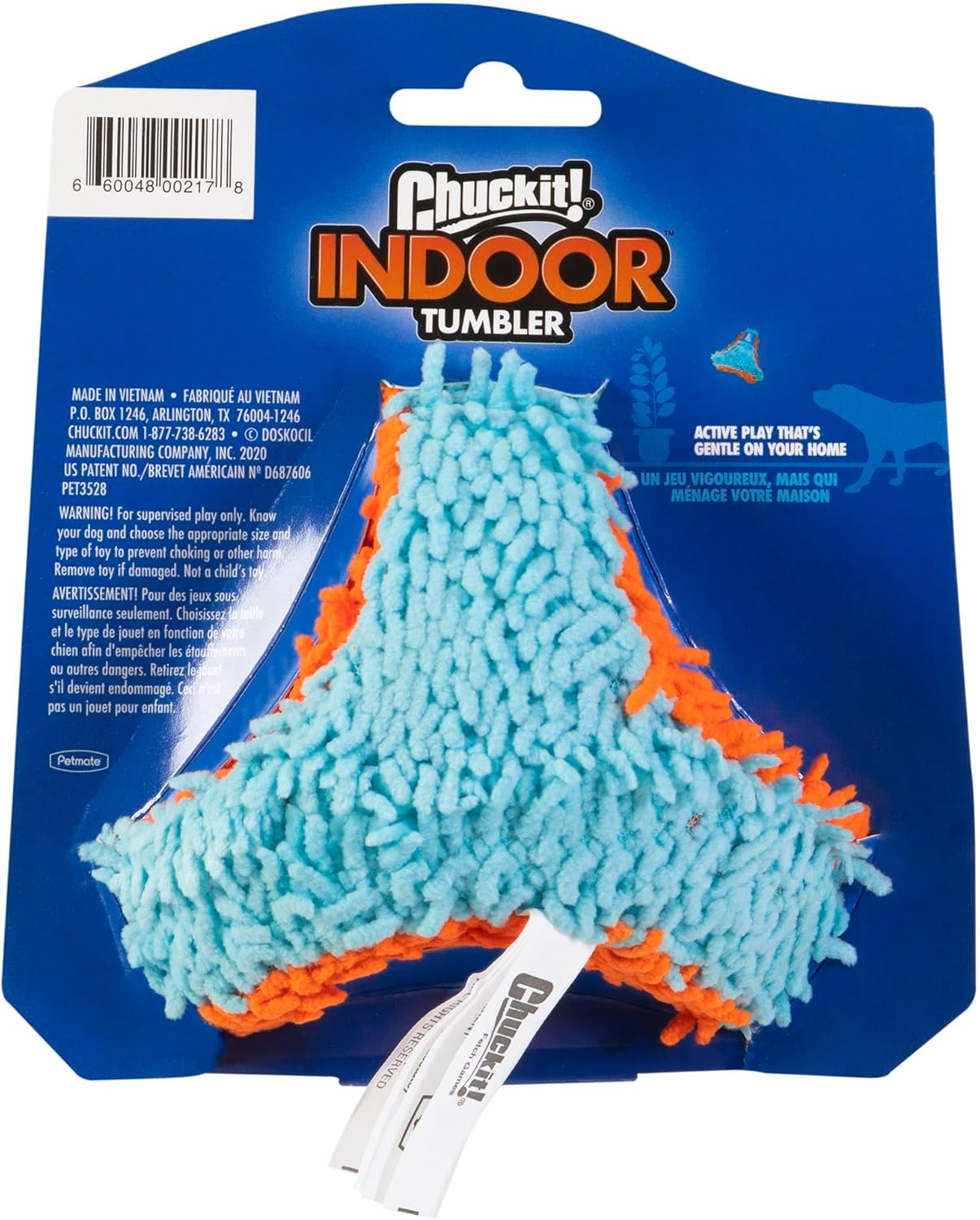 ChuckIt! Vaso de juguete para perros (6.5 pulgadas), naranja y azul