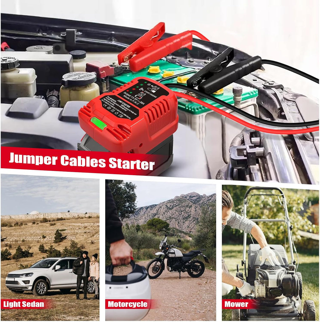 Adaptador de arranque para batería Milwaukee M-18 de 18 V | Cables...