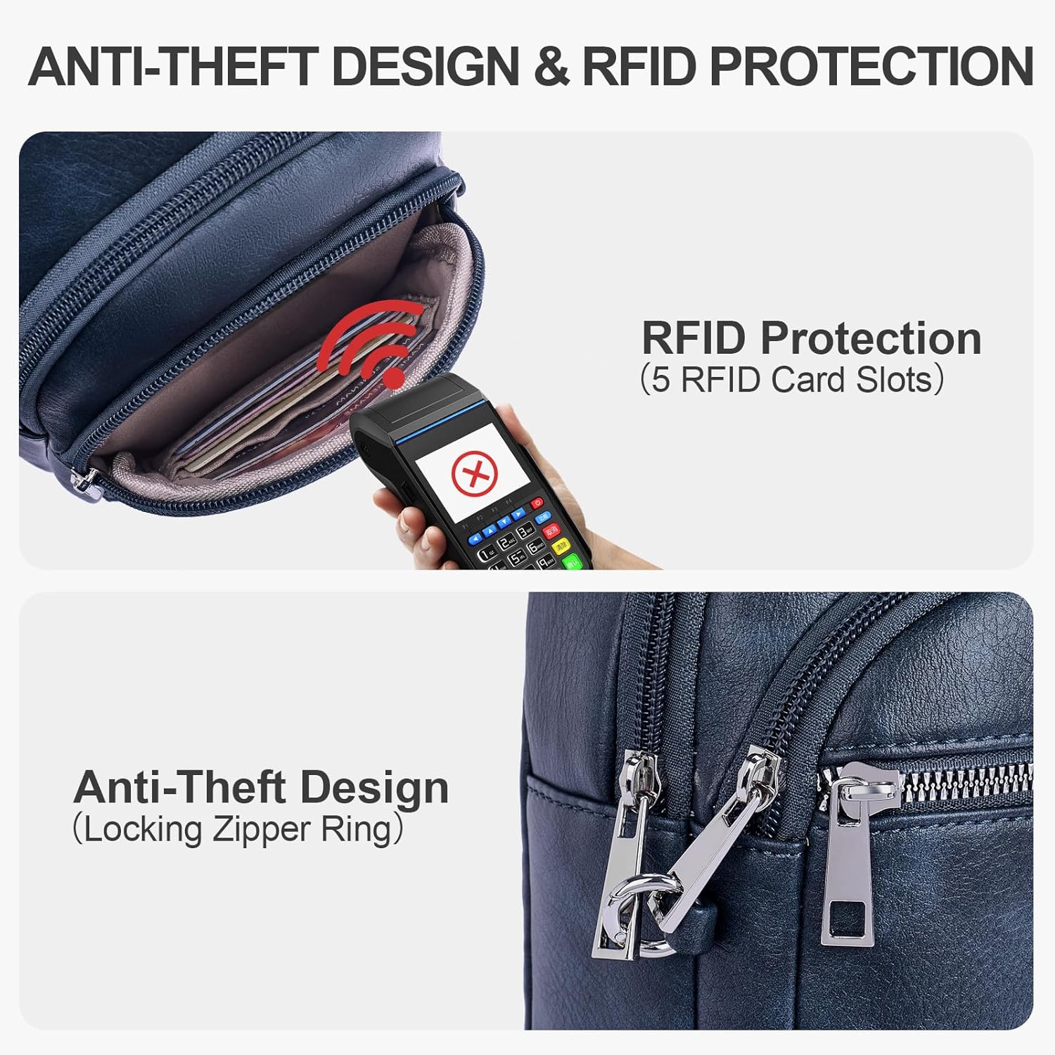 Lexiyat Bolsos cruzados antirrobo para mujer, bolsa de viaje para e...