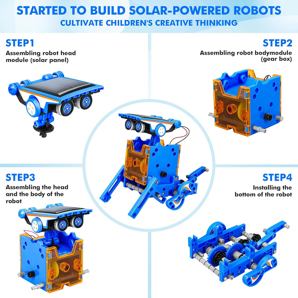 STEM - Juguetes educativos 13 en 1 de robots de energía solar para...
