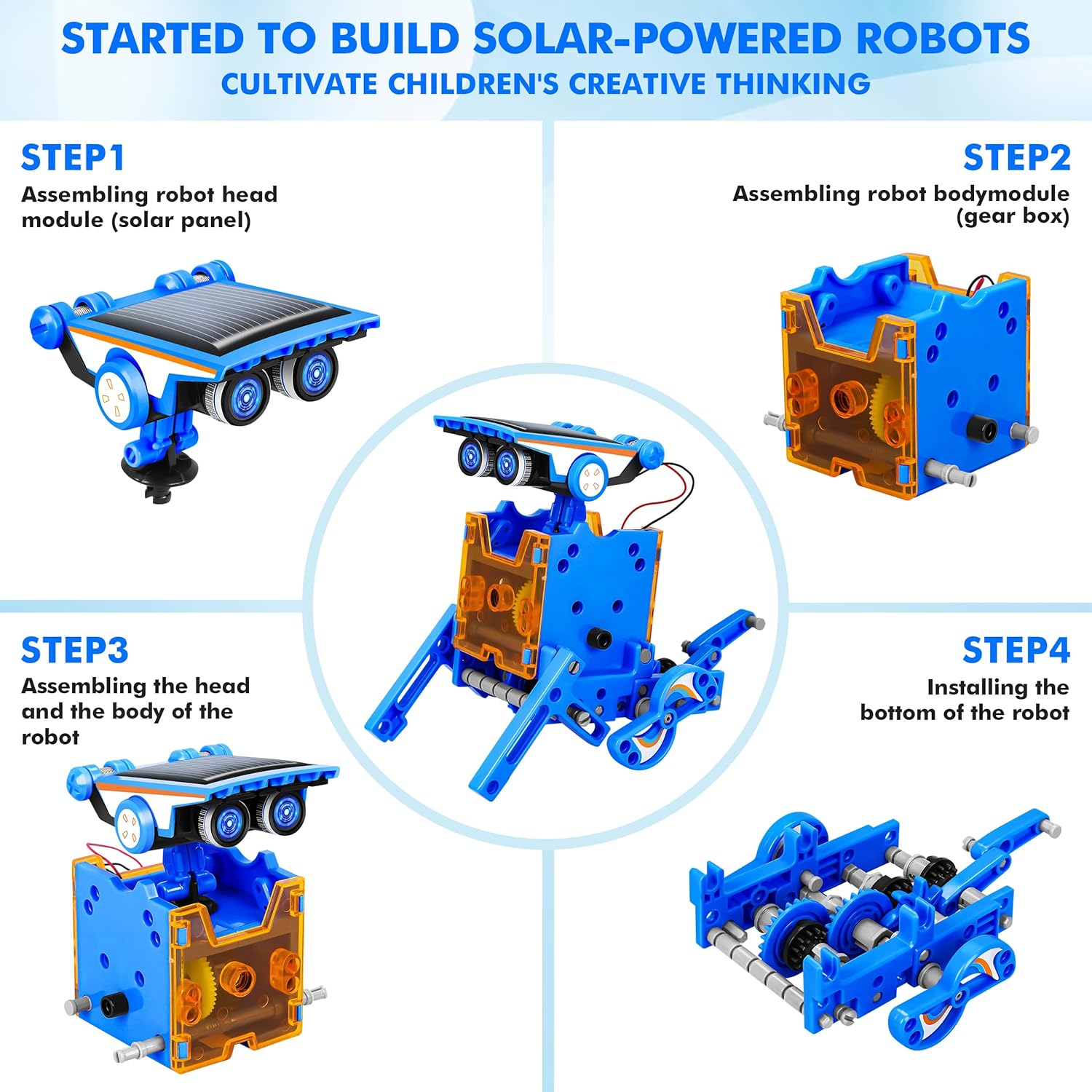 STEM - Juguetes educativos 13 en 1 de robots de energía solar para...