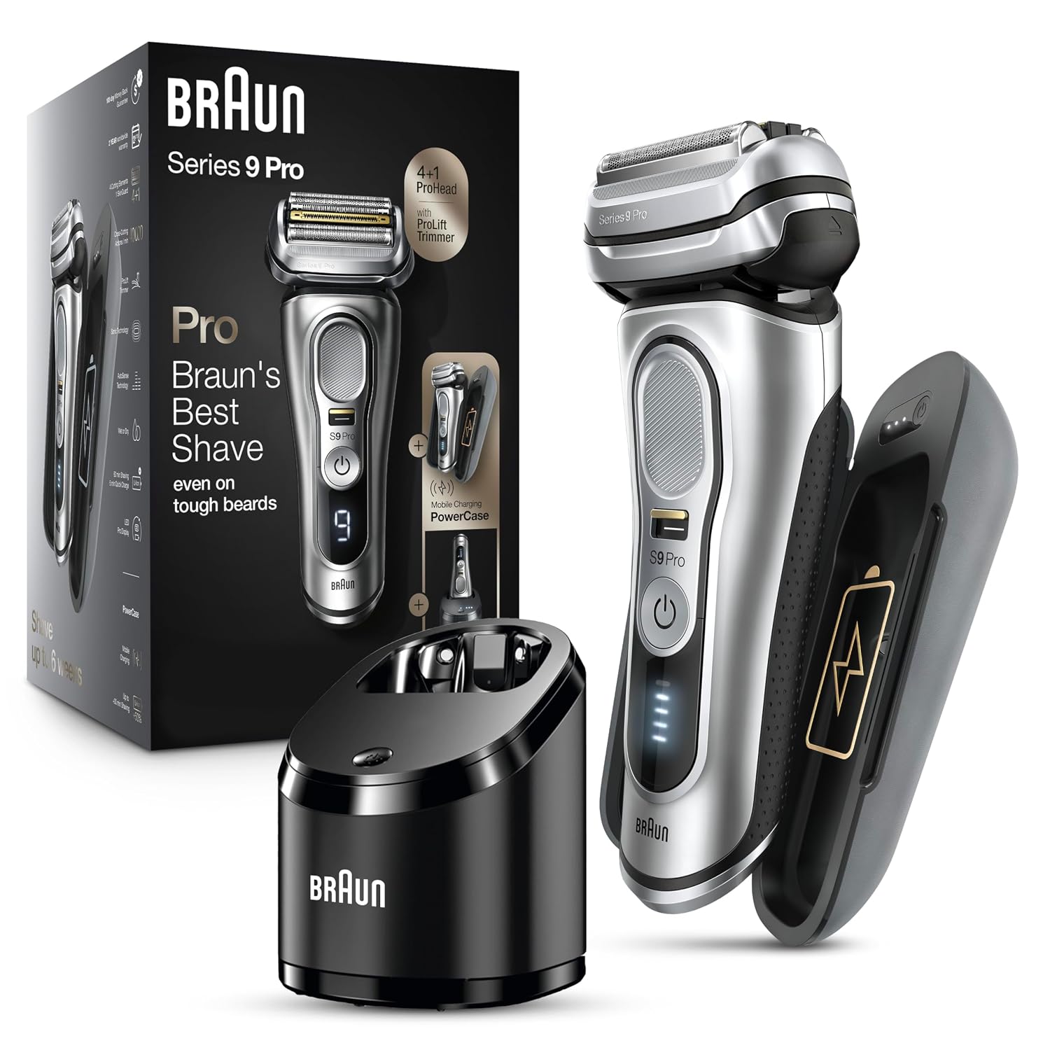 Braun Maquinilla de afeitar eléctrica para hombres, afeitadora de p...
