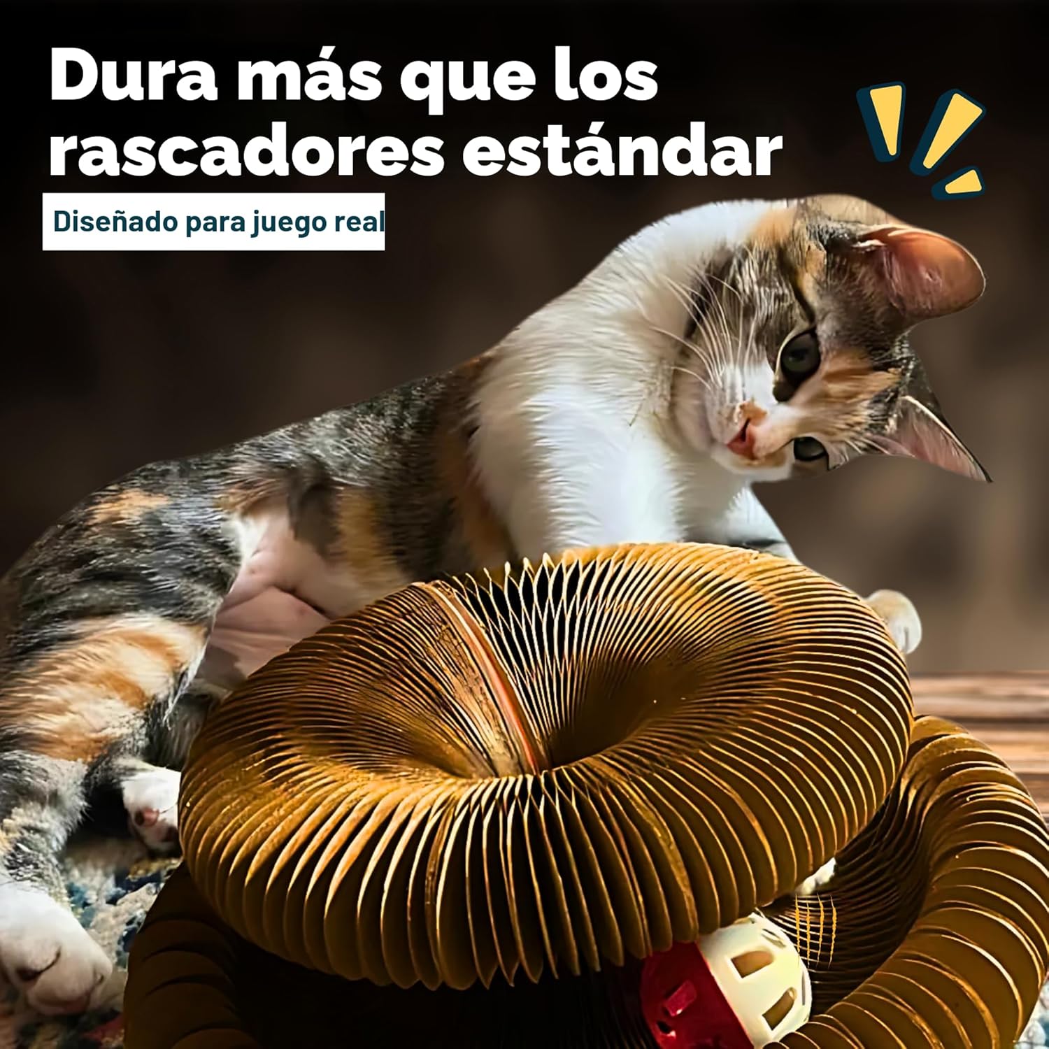 Kitty Kurlz - Juguete magnético Kitty Kurlz y rascador de cartón re...