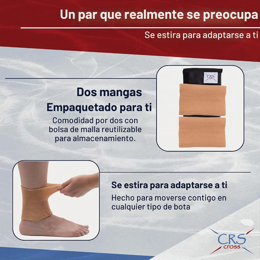 CRS Cross Mangas de gel para tobillo. Un par de calcetines acolchad...