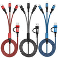 LHJRY Travel Essentials, cable de carga múltiple USB C [3 unidades...