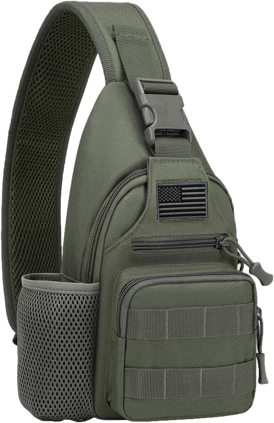 ZHIERNA Mochila Táctica de Bandolera con Soporte para Botella de Ag...