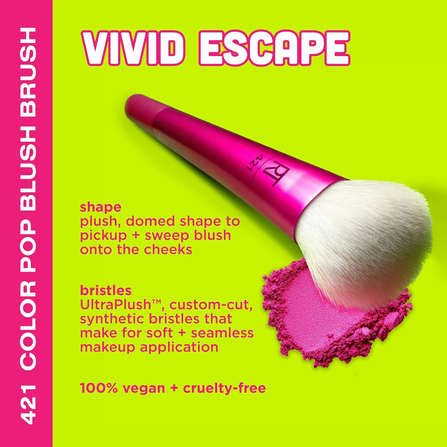 Real Techniques Brocha para colorete Vivid Escape Color Pop, brocha...
