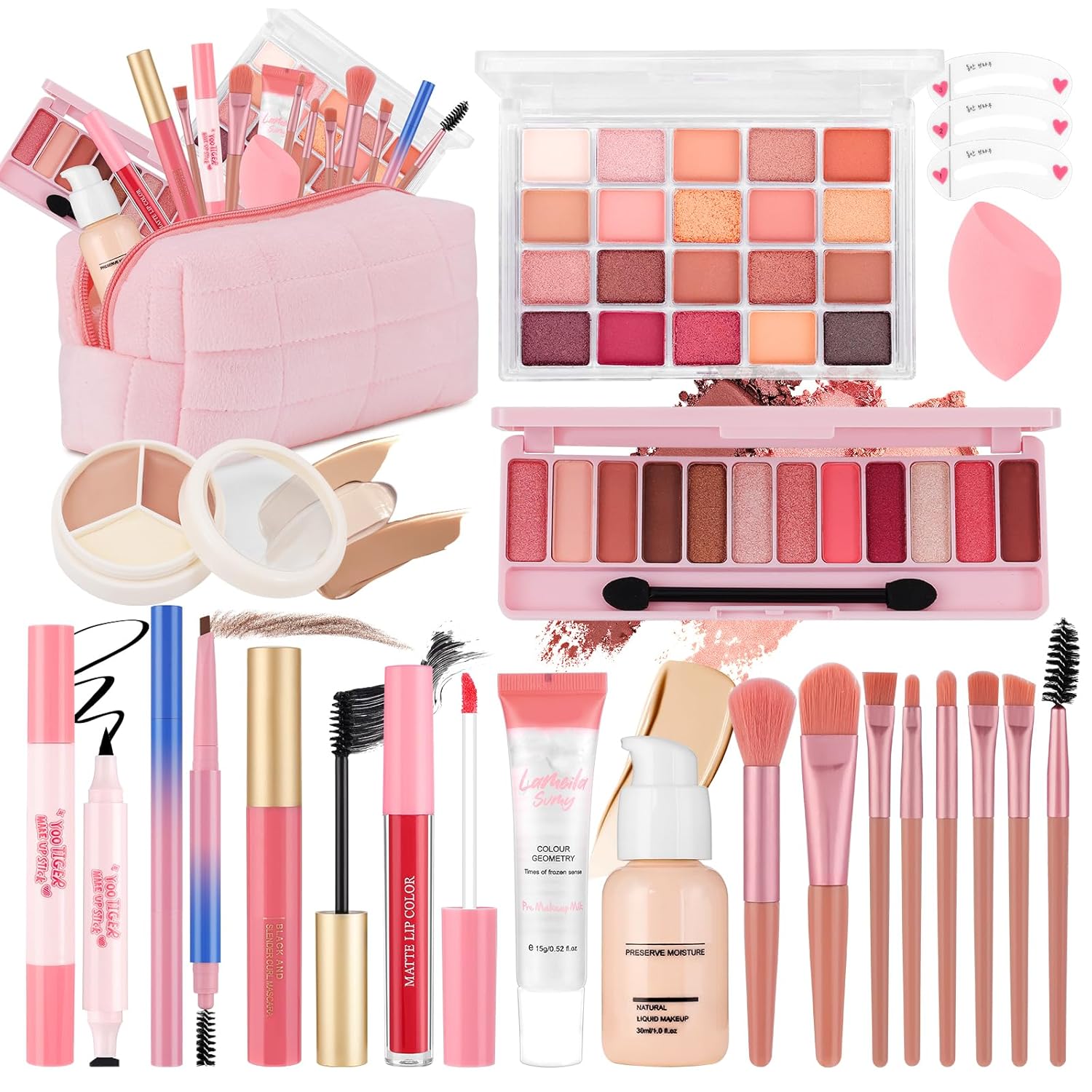 Kit de Maquillaje Todo en Uno para Adolescentes Principiantes con B...