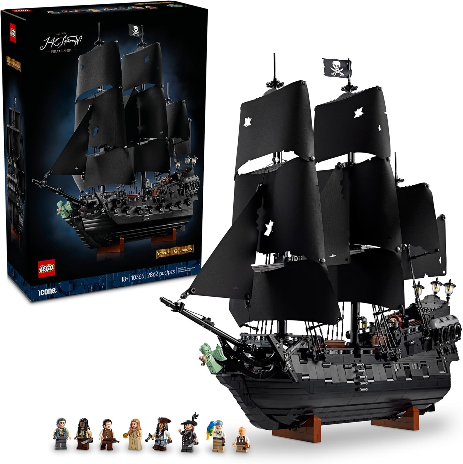 LEGO Icons 10365 - Juego de construcción de barco pirata del capitá...