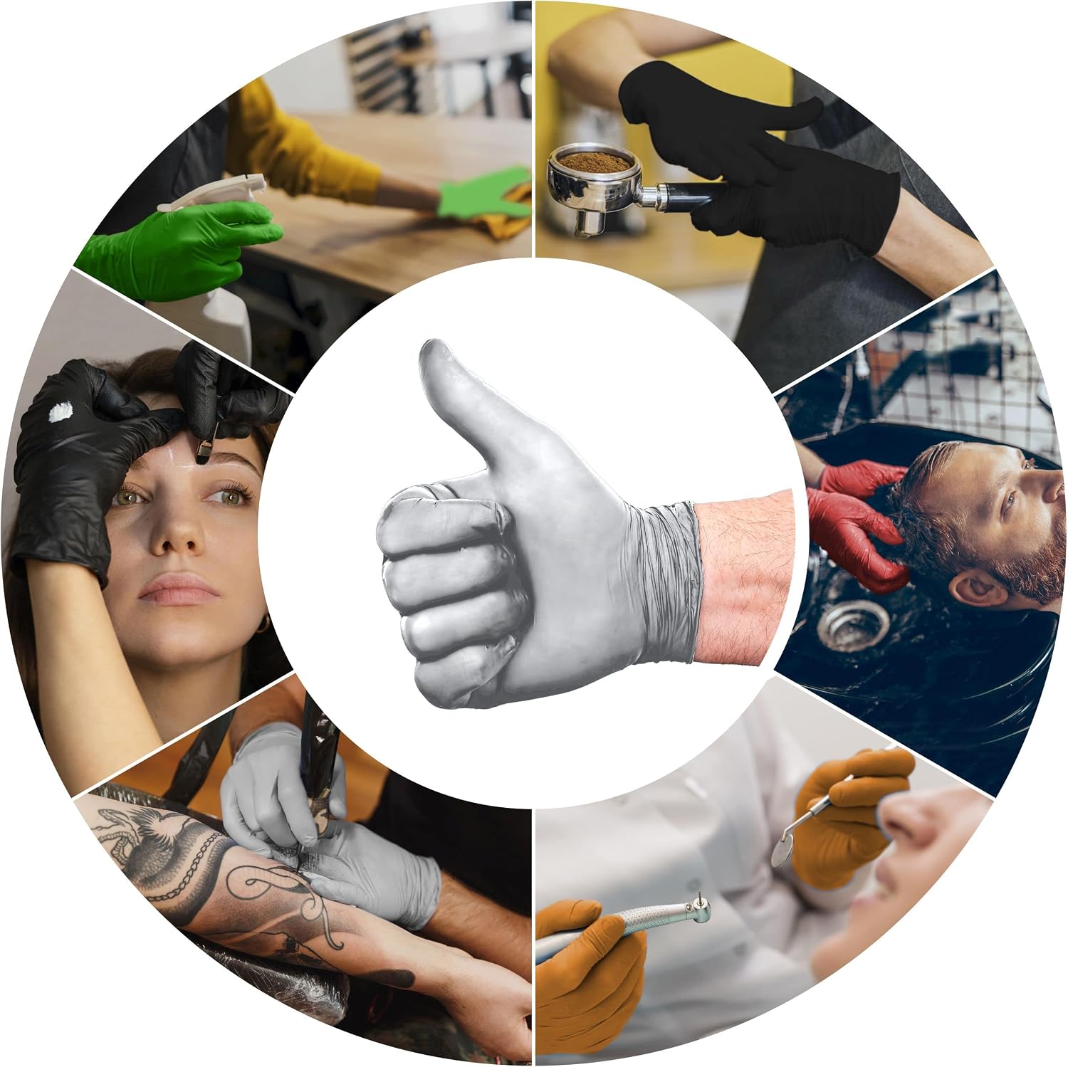 L3 Guantes de Nitrilo Nivel 3 - Guantes Desechables Profesionales d...