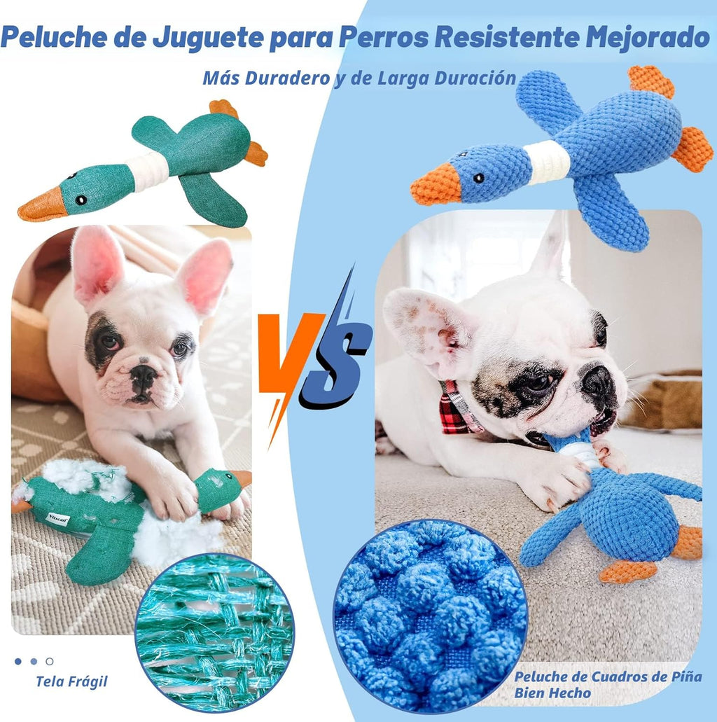 Vitscan Juguetes para perros indestructibles de ganso mejorados par...