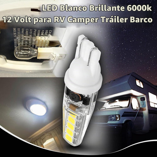 10 paquetes de bombillas LED T10 921 922 912 194 168 906 2825 para...